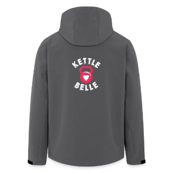 KETTLE BELLE Liebe Training Sport Studio - Recycelte Männer Softshell-Jacke von Stanley/Stella - Anthrazit - Hinten - AI Model Male 185 light (185cm)