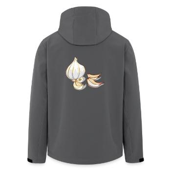 Knoblauch Garlic - Recycelte Männer Softshell-Jacke von Stanley/Stella - Anthrazit - Hinten - AI Model Male 185 light (185cm)