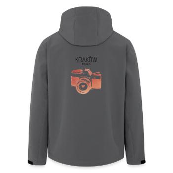Kamera Kraków - Recycelte Männer Softshell-Jacke von Stanley/Stella - Anthrazit - Hinten - AI Model Male 185 light (185cm)