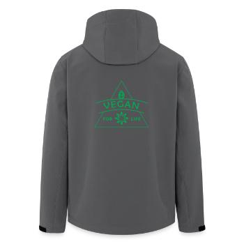 vegan Geschenk - Recycelte Männer Softshell-Jacke von Stanley/Stella - Anthrazit - Hinten - AI Model Male 185 light (185cm)