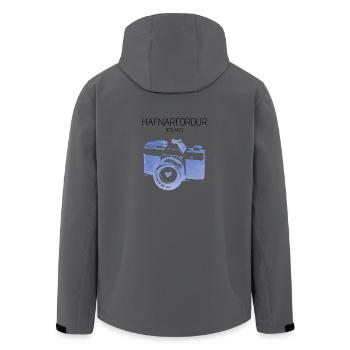Hafnarfjordur, Island - Recycelte Männer Softshell-Jacke von Stanley/Stella - Anthrazit - Hinten - AI Model Male 185 light (185cm)