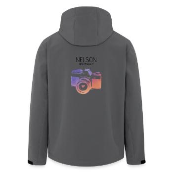 Neuseeland, Nelson - Recycelte Männer Softshell-Jacke von Stanley/Stella - Anthrazit - Hinten - AI Model Male 185 light (185cm)