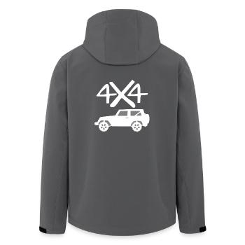 4x4 Geländewagen Geschenkidee - Recycelte Männer Softshell-Jacke von Stanley/Stella - Anthrazit - Hinten - AI Model Male 185 light (185cm)