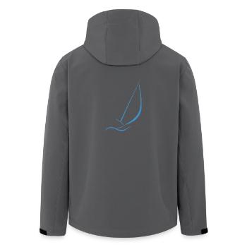 Segelboot, Meer, Wasser, Wind, - Recycelte Männer Softshell-Jacke von Stanley/Stella - Anthrazit - Hinten - AI Model Male 185 light (185cm)