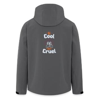 Be Cool Shirt - shake hands black - Recycelte Männer Softshell-Jacke von Stanley/Stella - Anthrazit - Hinten - AI Model Male 185 light (185cm)