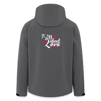 Valentinstag Februar Liebe Geschenkidee - Recycelte Männer Softshell-Jacke von Stanley/Stella - Anthrazit - Hinten - AI Model Male 185 light (185cm)