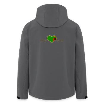 Gold Love Land Wurzeln Sambia - Recycelte Männer Softshell-Jacke von Stanley/Stella - Anthrazit - Hinten - AI Model Male 185 light (185cm)