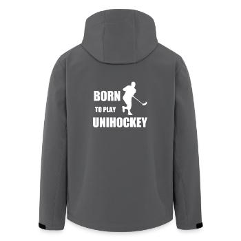 Unihockey - Recycelte Männer Softshell-Jacke von Stanley/Stella - Anthrazit - Hinten - AI Model Male 185 light (185cm)