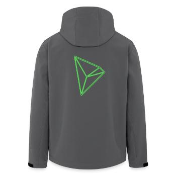 Tron TRX Tronix Coin Kryptowährung Blockchhain - Recycelte Männer Softshell-Jacke von Stanley/Stella - Anthrazit - Hinten - AI Model Male 185 light (185cm)