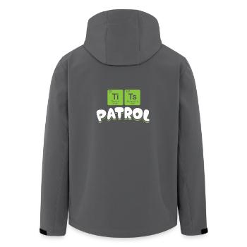 TiTs Patrol - Schwarz- Geschenk - Recycelte Männer Softshell-Jacke von Stanley/Stella - Anthrazit - Hinten - AI Model Male 185 light (185cm)