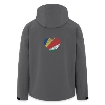 Herz DNS DNA Wurzeln Seychellen - Recycelte Männer Softshell-Jacke von Stanley/Stella - Anthrazit - Hinten - AI Model Male 185 light (185cm)