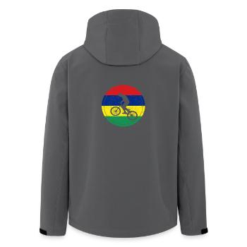 Fahrrad bmx love biking Mauritius - Recycelte Männer Softshell-Jacke von Stanley/Stella - Anthrazit - Hinten - AI Model Male 185 light (185cm)