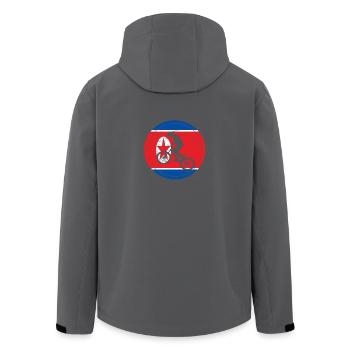 Fahrrad bmx love biking Nordkorea - Recycelte Männer Softshell-Jacke von Stanley/Stella - Anthrazit - Hinten - AI Model Male 185 light (185cm)