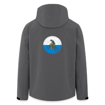 Fahrrad bmx love biking San Marino - Recycelte Männer Softshell-Jacke von Stanley/Stella - Anthrazit - Hinten - AI Model Male 185 light (185cm)