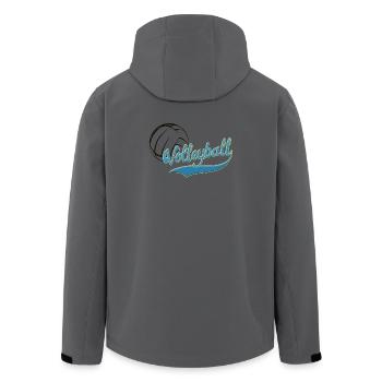 Volleyball - Recycelte Männer Softshell-Jacke von Stanley/Stella - Anthrazit - Hinten - AI Model Male 185 light (185cm)