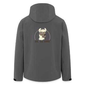Drama Lama - Recycelte Männer Softshell-Jacke von Stanley/Stella - Anthrazit - Hinten - AI Model Male 185 light (185cm)