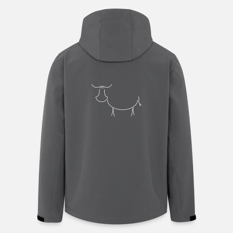 Kuh - Recycelte Männer Softshell-Jacke von Stanley/Stella - Anthrazit