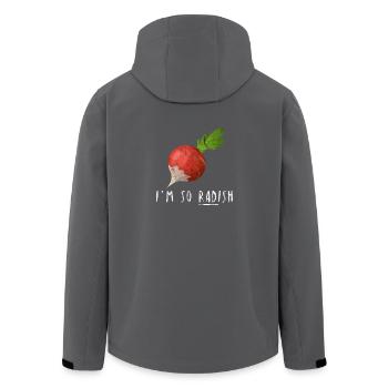 Ölrettich Hobbykoch Gastronomie Humor Geschenk - Recycelte Männer Softshell-Jacke von Stanley/Stella - Anthrazit - Hinten - AI Model Male 185 light (185cm)