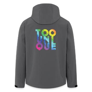 Zu einzigartig - Recycelte Männer Softshell-Jacke von Stanley/Stella - Anthrazit - Hinten - AI Model Male 185 light (185cm)