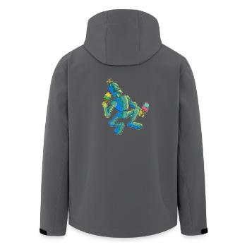 Roboter Eis Kinder Shirt - Recycelte Männer Softshell-Jacke von Stanley/Stella - Anthrazit - Hinten - AI Model Male 185 light (185cm)