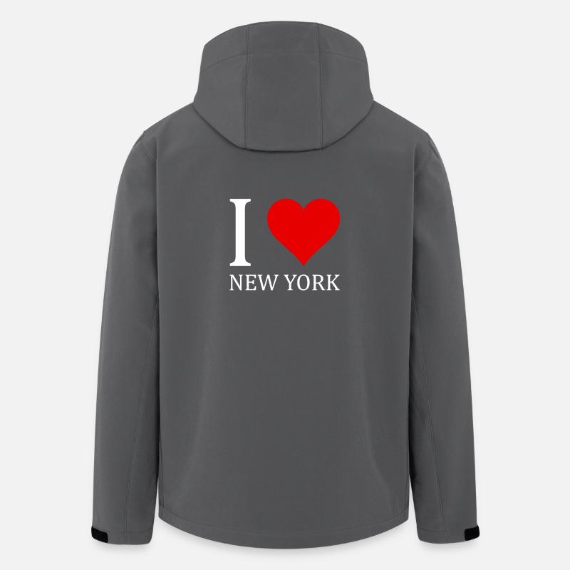 J'adore New York, - Veste softshell homme en polyester recyclé Stanley/Stella - charbon