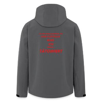 I love Tattoo Geschenk Tattoo Sprüche Tattoo Shirt - Recycelte Männer Softshell-Jacke von Stanley/Stella - Anthrazit - Hinten - AI Model Male 185 light (185cm)