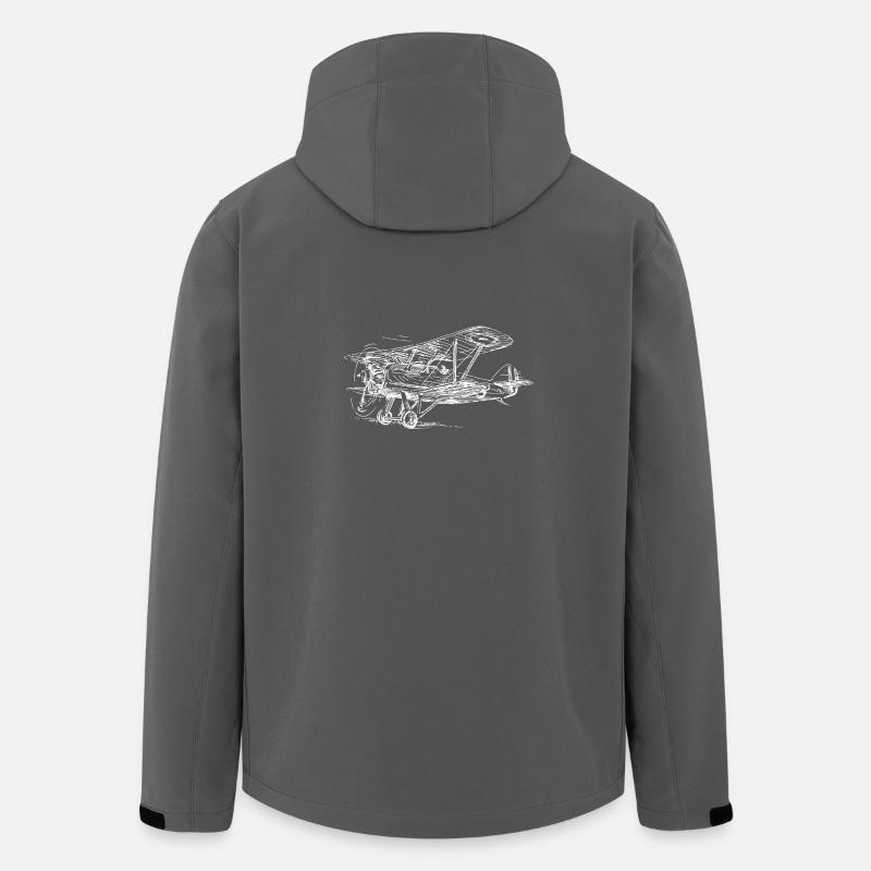 plane - Men’s Recycled Softshell Jacket by Stanley/Stella - anthracite