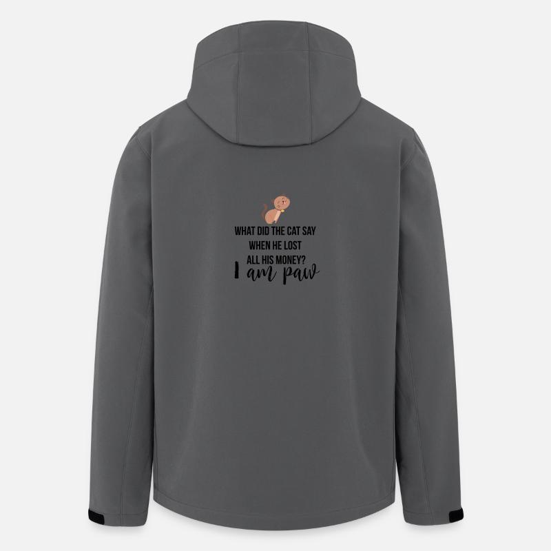 Qu'est-ce que le chat dit - Veste softshell homme en polyester recyclé Stanley/Stella - charbon