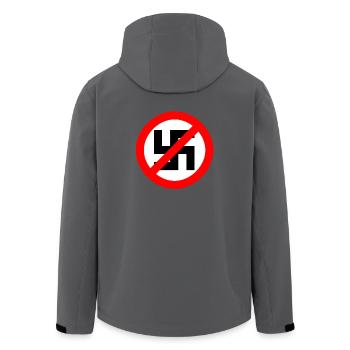 Fuck Nazi´s - Recycelte Männer Softshell-Jacke von Stanley/Stella - Anthrazit - Hinten - AI Model Male 185 light (185cm)