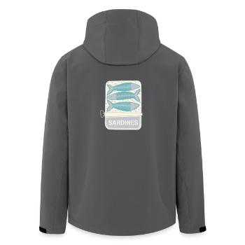 Sardinen, Dose, Angeln, Fisch, öl - Recycelte Männer Softshell-Jacke von Stanley/Stella - Anthrazit - Hinten - AI Model Male 185 light (185cm)