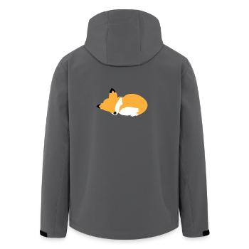 Schlafende Fox - Recycelte Männer Softshell-Jacke von Stanley/Stella - Anthrazit - Hinten - AI Model Male 185 light (185cm)