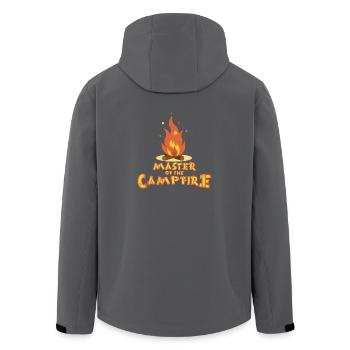 Master of the Campfire Funny Camping Gift - Recycelte Männer Softshell-Jacke von Stanley/Stella - Anthrazit - Hinten - AI Model Male 185 light (185cm)