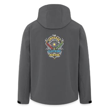 Universe is made of Protons Neutrons Electrons - Recycelte Männer Softshell-Jacke von Stanley/Stella - Anthrazit - Hinten - AI Model Male 185 light (185cm)