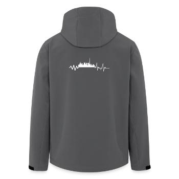 Heartbeat Dubai T-Shirt Geschenk Vereinigte Emirat - Recycelte Männer Softshell-Jacke von Stanley/Stella - Anthrazit - Hinten - AI Model Male 185 light (185cm)