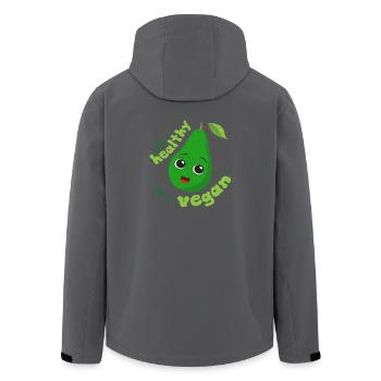 Lebe Gesund , sei ein Veganer , - Recycelte Männer Softshell-Jacke von Stanley/Stella - Anthrazit - Hinten - AI Model Male 185 light (185cm)