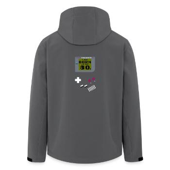 Ich wurde in den 80ern geboren - Recycelte Männer Softshell-Jacke von Stanley/Stella - Anthrazit - Hinten - AI Model Male 185 light (185cm)
