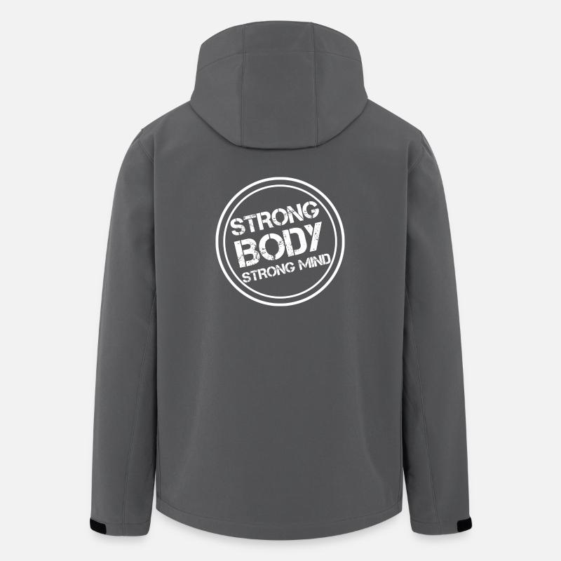 Strong body - strong mind - Men’s Recycled Softshell Jacket by Stanley/Stella - anthracite