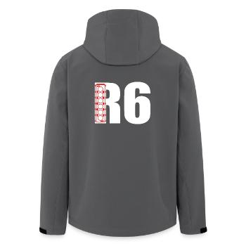R6 Reihensechszylinder Reihensechser Motor - Recycelte Männer Softshell-Jacke von Stanley/Stella - Anthrazit - Hinten - AI Model Male 185 light (185cm)