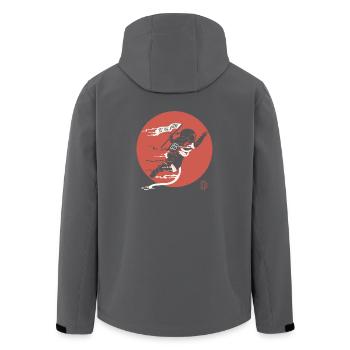 Crypto Shirt Money shirt - Recycelte Männer Softshell-Jacke von Stanley/Stella - Anthrazit - Hinten - AI Model Male 185 light (185cm)