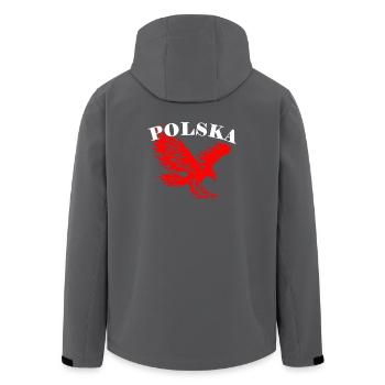 Polska - Recycelte Männer Softshell-Jacke von Stanley/Stella - Anthrazit - Hinten - AI Model Male 185 light (185cm)