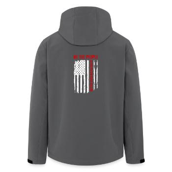 We The People Si Vis Pacem Para Bellum T-shirt - Recycelte Männer Softshell-Jacke von Stanley/Stella - Anthrazit - Hinten - AI Model Male 185 light (185cm)