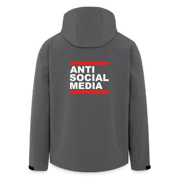 Anti Social Media gegen soziale Netzwerke T-Shirt - Recycelte Männer Softshell-Jacke von Stanley/Stella - Anthrazit - Hinten - AI Model Male 185 light (185cm)