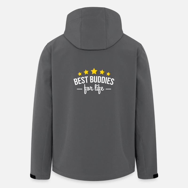 Meilleur Amis Cadeau Amis - Veste softshell homme en polyester recyclé Stanley/Stella - charbon