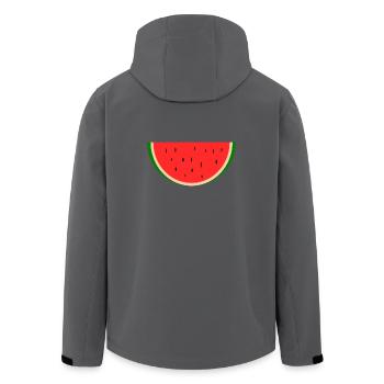 Wassermelone - Recycelte Männer Softshell-Jacke von Stanley/Stella - Anthrazit - Hinten - AI Model Male 185 light (185cm)