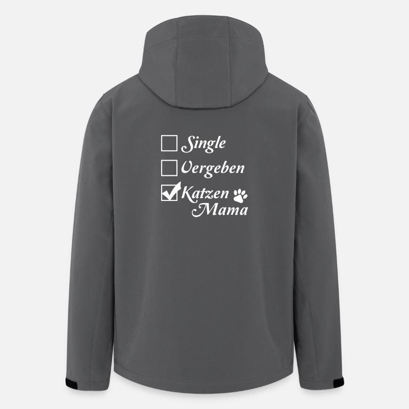 Katzen Mama - Recycelte Männer Softshell-Jacke von Stanley/Stella - Anthrazit