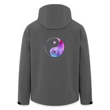 Yin Yang - Recycelte Männer Softshell-Jacke von Stanley/Stella - Anthrazit - Hinten - AI Model Male 185 light (185cm)