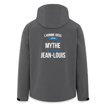 Jean-Louis idéal mythe cadeau noël - Veste softshell homme en polyester recyclé Stanley/Stella - charbon - Dos - AI Model Male 185 light (185cm)