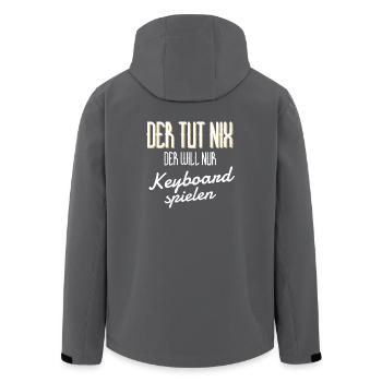 Keyboard - lustiges Geschenk - Recycelte Männer Softshell-Jacke von Stanley/Stella - Anthrazit - Hinten - AI Model Male 185 light (185cm)