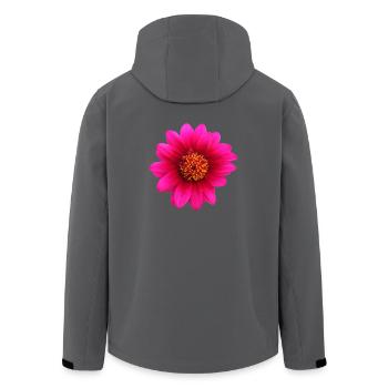 flowers lilies tulips orchids sunflower dahlia ger - Recycelte Männer Softshell-Jacke von Stanley/Stella - Anthrazit - Hinten - AI Model Male 185 light (185cm)