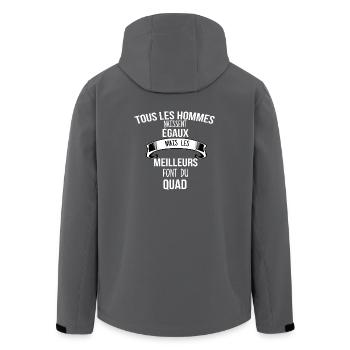 Quad cadeau humour - Veste softshell homme en polyester recyclé Stanley/Stella - charbon - Dos - AI Model Male 185 light (185cm)